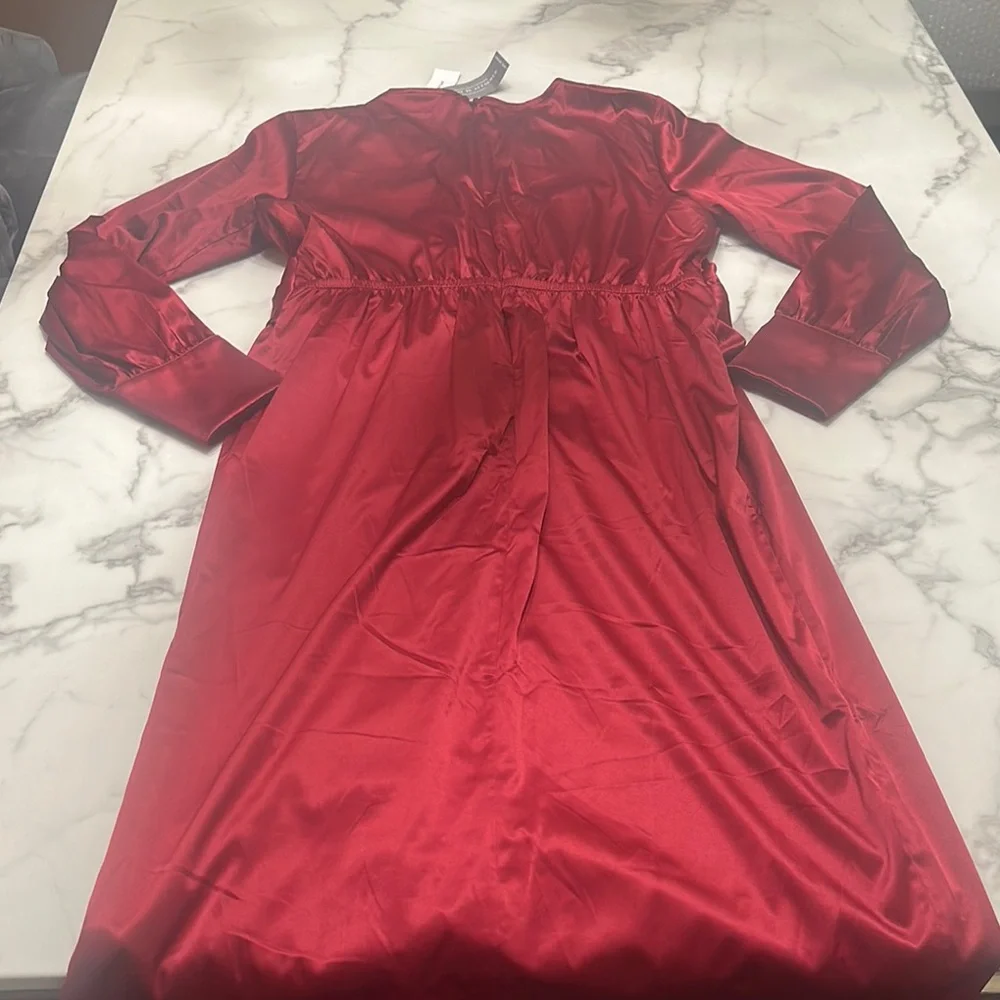 Lane Bryant Rich Red Satin Dress - NWT - Picture 6 of 11